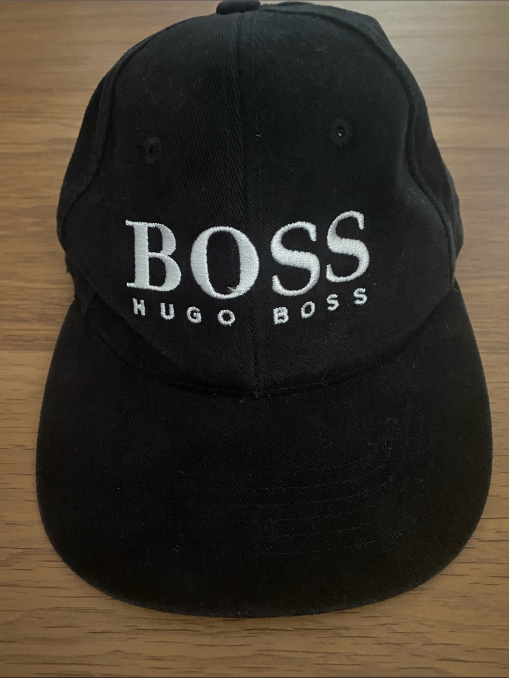 Hugo Boss Men’s Black Baseball Cap with White BOSS Logo